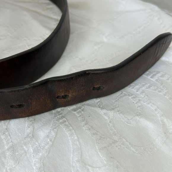 GEORGIA BULL DOGS Dark brown genuine leather men’s belt. Size 38. - Picture 3 of 12